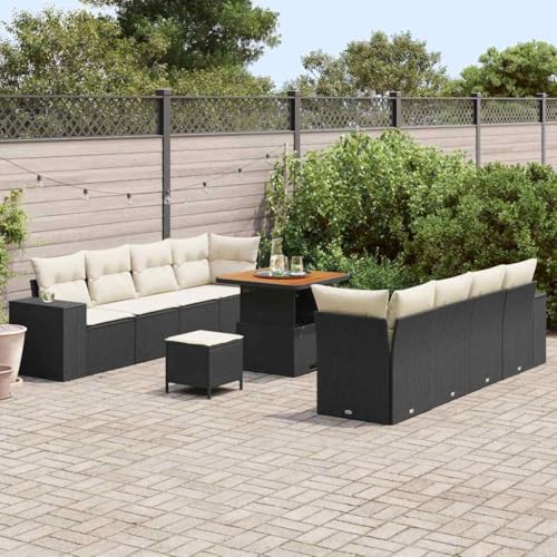 INLIFE Garten-Sofa-Set 11 pcs Schwarz Poly-Rattan,Möbel,Gartenmöbel,Gartenmöbel-Sets,Schwarz,90 KG,3361975 INLIFE Garten-Sofa-Set 11 pcs Schwarz Poly-Rattan,Möbel,Gartenmöbel,Gartenmöbel-Sets,Schwarz,90 KG,3361975 von INLIFE