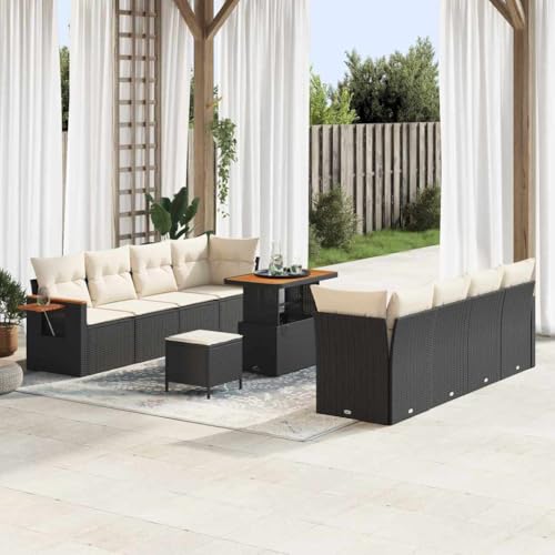 INLIFE Garten-Sofa-Set 11 pcs Schwarz und Creme 90 x 55 x 71 cm,Möbel,Gartenmöbel,Gartensitzmöbel,Gartensofas,Schwarz,87.6 KG,3363150 INLIFE Garten-Sofa-Set 11 pcs Schwarz und Creme 90 x 55 x 71 cm,Möbel,Gartenmöbel,Gartensitzmöbel,Gartensofas,Schwarz,87.6 KG,3363150 von INLIFE
