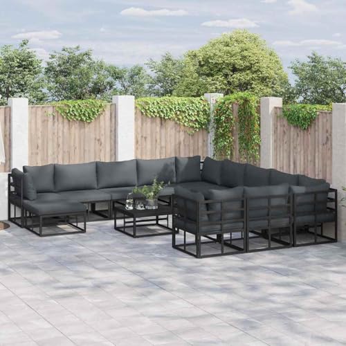 INLIFE Garten-Sofa-Set 13 pcs Schwarz Aluminium,Möbel,Gartenmöbel,Gartenmöbel-Sets,Schwarz,125 KG,3378943 INLIFE Garten-Sofa-Set 13 pcs Schwarz Aluminium,Möbel,Gartenmöbel,Gartenmöbel-Sets,Schwarz,125 KG,3378943 von INLIFE