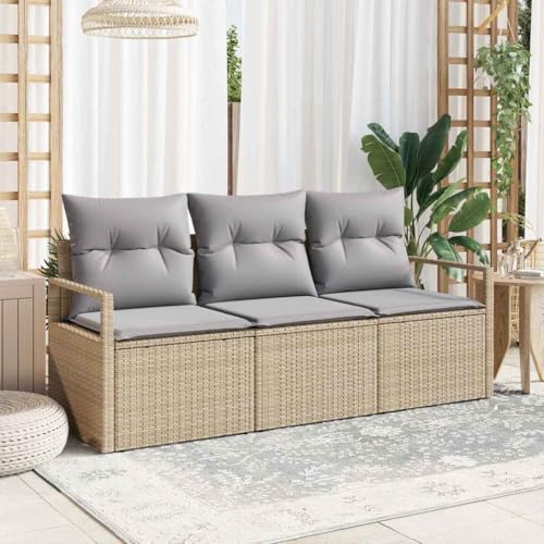 INLIFE Garten-Sofa-Set 3 pcs Beige Poly Rattan,Möbel,Gartenmöbel,Gartenmöbel-Sets,Beige,23.8 KG,3346240 INLIFE Garten-Sofa-Set 3 pcs Beige Poly Rattan,Möbel,Gartenmöbel,Gartenmöbel-Sets,Beige,23.8 KG,3346240 von INLIFE
