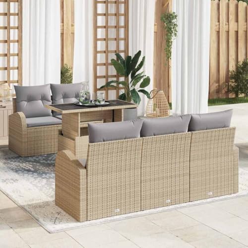 INLIFE Garten-Sofa-Set 6 pcs Beige 100 x 55 x 73 cm Poly Rattan,Möbel,Gartenmöbel,Gartensitzmöbel,Gartensofas,Beige,61.1 KG,3357293 INLIFE Garten-Sofa-Set 6 pcs Beige 100 x 55 x 73 cm Poly Rattan,Möbel,Gartenmöbel,Gartensitzmöbel,Gartensofas,Beige,61.1 KG,3357293 von INLIFE