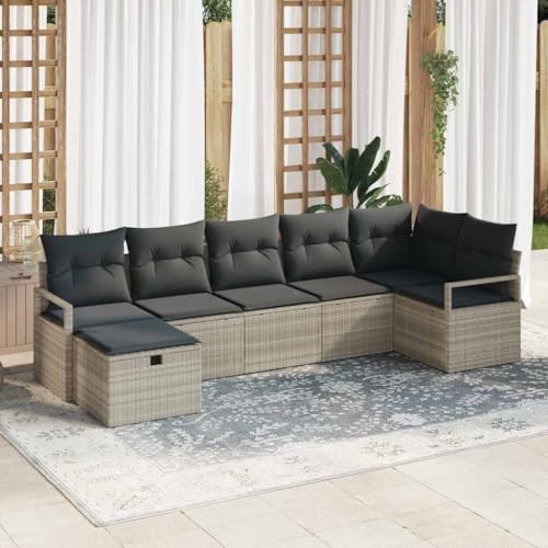 INLIFE Garten-Sofa-Set 7 pcs Hellgrau 287 x 122 x 85 cm Poly Rattan,Möbel,Gartenmöbel,Gartensitzmöbel,Gartensofas,Hellgrau,52.8 KG,3359201 INLIFE Garten-Sofa-Set 7 pcs Hellgrau 287 x 122 x 85 cm Poly Rattan,Möbel,Gartenmöbel,Gartensitzmöbel,Gartensofas,Hellgrau,52.8 KG,3359201 von INLIFE