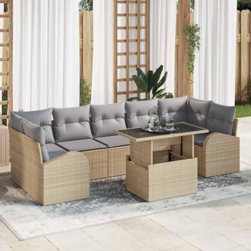 INLIFE Garten-Sofa-Set 8 pcs Beige 100 x 55 x 73 cm Poly Rattan,Möbel,Gartenmöbel,Gartensitzmöbel,Gartensofas,Beige,77.9 KG,3357333 INLIFE Garten-Sofa-Set 8 pcs Beige 100 x 55 x 73 cm Poly Rattan,Möbel,Gartenmöbel,Gartensitzmöbel,Gartensofas,Beige,77.9 KG,3357333 von INLIFE