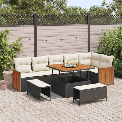 INLIFE Garten-Sofa-Set 9 pcs Schwarz und Creme 100 x 100 x 71 cm,Möbel,Gartenmöbel,Gartensitzmöbel,Gartensofas,Schwarz,83.6 KG,3365265 INLIFE Garten-Sofa-Set 9 pcs Schwarz und Creme 100 x 100 x 71 cm,Möbel,Gartenmöbel,Gartensitzmöbel,Gartensofas,Schwarz,83.6 KG,3365265 von INLIFE