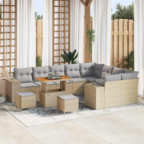 INLIFE Garten-Sofa-Set Höhenverstellbar 12 pcs Beige Poly-Rattan,Möbel,Gartenmöbel,Gartenmöbel-Sets,Beige,96.6 KG,3362047 INLIFE Garten-Sofa-Set Höhenverstellbar 12 pcs Beige Poly-Rattan,Möbel,Gartenmöbel,Gartenmöbel-Sets,Beige,96.6 KG,3362047 von INLIFE