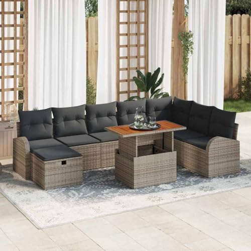 INLIFE Garten-Sofa-Set Höhenverstellbar 9 pcs Grau Poly-Rattan,Möbel,Gartenmöbel,Gartenmöbel-Sets,Grau,81.8 KG,3361314 INLIFE Garten-Sofa-Set Höhenverstellbar 9 pcs Grau Poly-Rattan,Möbel,Gartenmöbel,Gartenmöbel-Sets,Grau,81.8 KG,3361314 von INLIFE