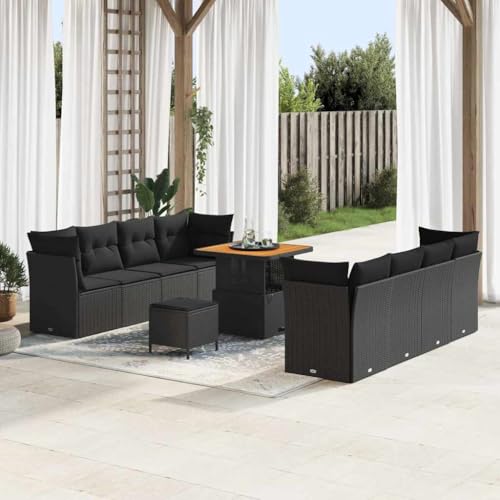 INLIFE Garten-Sofa-Set mit Kissen 11 pcs Schwarz 80 x 80 x 71 cm,Möbel,Gartenmöbel,Gartensitzmöbel,Gartensofas,Schwarz,91.2 KG,3363404 INLIFE Garten-Sofa-Set mit Kissen 11 pcs Schwarz 80 x 80 x 71 cm,Möbel,Gartenmöbel,Gartensitzmöbel,Gartensofas,Schwarz,91.2 KG,3363404 von INLIFE