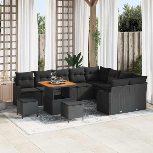 INLIFE Garten-Sofa-Set mit Kissen 12 pcs Schwarz 80 x 80 x 71 cm,Möbel,Gartenmöbel,Gartensitzmöbel,Gartensofas,Schwarz,97.2 KG,3364249 INLIFE Garten-Sofa-Set mit Kissen 12 pcs Schwarz 80 x 80 x 71 cm,Möbel,Gartenmöbel,Gartensitzmöbel,Gartensofas,Schwarz,97.2 KG,3364249 von INLIFE