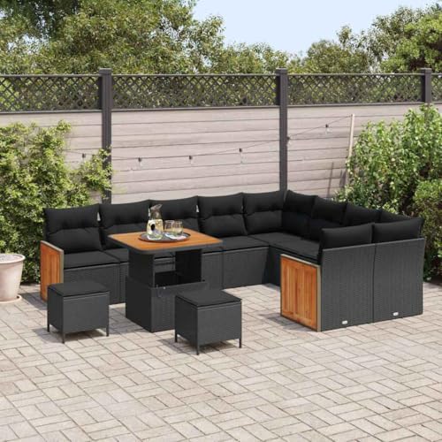 INLIFE Garten-Sofa-Set mit Kissen 12 pcs Schwarz 80 x 80 x 71 cm,Möbel,Gartenmöbel,Gartensitzmöbel,Gartensofas,Schwarz,97.9 KG,3363339 INLIFE Garten-Sofa-Set mit Kissen 12 pcs Schwarz 80 x 80 x 71 cm,Möbel,Gartenmöbel,Gartensitzmöbel,Gartensofas,Schwarz,97.9 KG,3363339 von INLIFE