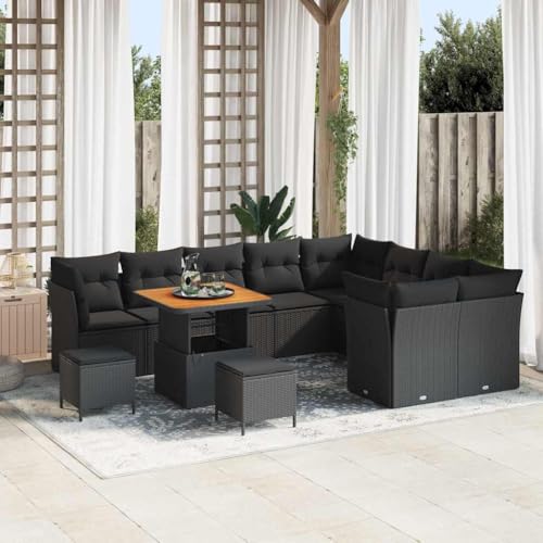 INLIFE Garten-Sofa-Set mit Kissen 12 pcs Schwarz 80 x 80 x 71 cm,Möbel,Gartenmöbel,Gartensitzmöbel,Gartensofas,Schwarz,99.2 KG,3363469 INLIFE Garten-Sofa-Set mit Kissen 12 pcs Schwarz 80 x 80 x 71 cm,Möbel,Gartenmöbel,Gartensitzmöbel,Gartensofas,Schwarz,99.2 KG,3363469 von INLIFE