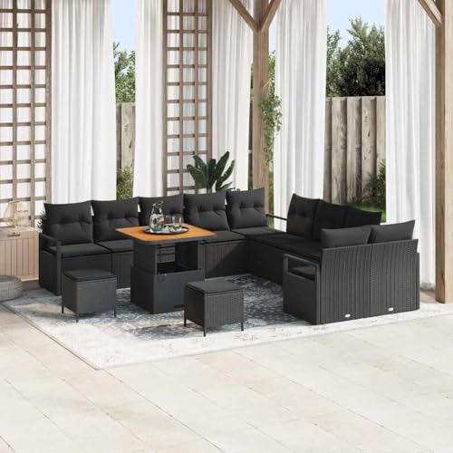 INLIFE Garten-Sofa-Set mit Kissen 13 pcs Schwarz 80 x 80 x 71 cm,Möbel,Gartenmöbel,Gartensitzmöbel,Gartensofas,Schwarz,104 KG,3364529 INLIFE Garten-Sofa-Set mit Kissen 13 pcs Schwarz 80 x 80 x 71 cm,Möbel,Gartenmöbel,Gartensitzmöbel,Gartensofas,Schwarz,104 KG,3364529 von INLIFE