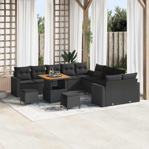 INLIFE Garten-Sofa-Set mit Kissen 13 pcs Schwarz 80 x 80 x 71 cm,Möbel,Gartenmöbel,Gartensitzmöbel,Gartensofas,Schwarz,104.8 KG,3363619 INLIFE Garten-Sofa-Set mit Kissen 13 pcs Schwarz 80 x 80 x 71 cm,Möbel,Gartenmöbel,Gartensitzmöbel,Gartensofas,Schwarz,104.8 KG,3363619 von INLIFE