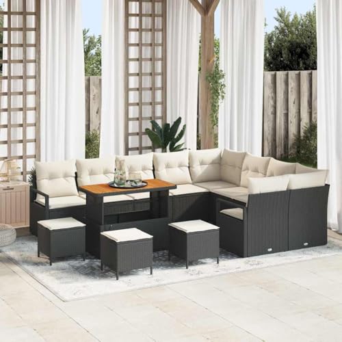 INLIFE Garten-Sofa-Set mit Kissen 13 pcs Schwarz Poly Rattan,Möbel,Gartenmöbel,Gartenmöbel-Sets,Schwarz,95 KG,3362570 INLIFE Garten-Sofa-Set mit Kissen 13 pcs Schwarz Poly Rattan,Möbel,Gartenmöbel,Gartenmöbel-Sets,Schwarz,95 KG,3362570 von INLIFE