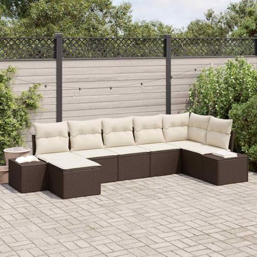 INLIFE Garten-Sofa-Set mit Kissen 7 pcs Braun Poly Rattan,Möbel,Gartenmöbel,Gartenmöbel-Sets,Braun,55.7 KG,3347148 INLIFE Garten-Sofa-Set mit Kissen 7 pcs Braun Poly Rattan,Möbel,Gartenmöbel,Gartenmöbel-Sets,Braun,55.7 KG,3347148 von INLIFE