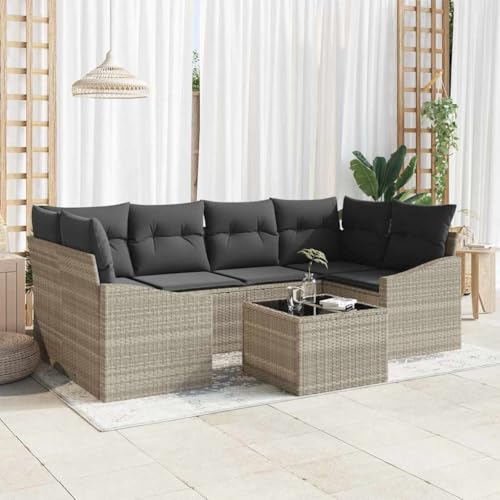 INLIFE Garten-Sofa-Set mit Kissen 7 pcs Hellgrau 55 x 55 x 37 cm,Möbel,Gartenmöbel,Gartensitzmöbel,Gartensofas,Hellgrau,60 KG,3346622 INLIFE Garten-Sofa-Set mit Kissen 7 pcs Hellgrau 55 x 55 x 37 cm,Möbel,Gartenmöbel,Gartensitzmöbel,Gartensofas,Hellgrau,60 KG,3346622 von INLIFE