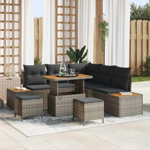 INLIFE Garten-Sofa-Set mit Kissen 8 pcs Grau Poly Rattan,Möbel,Gartenmöbel,Gartenmöbel-Sets,Grau,62.6 KG,3362918 INLIFE Garten-Sofa-Set mit Kissen 8 pcs Grau Poly Rattan,Möbel,Gartenmöbel,Gartenmöbel-Sets,Grau,62.6 KG,3362918 von INLIFE