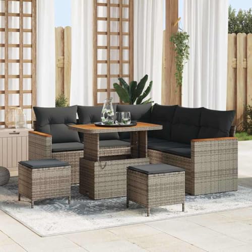 INLIFE Garten-Sofa-Set mit Kissen 8 pcs Grau Poly Rattan,Möbel,Gartenmöbel,Gartenmöbel-Sets,Grau,64.4 KG,3363048 INLIFE Garten-Sofa-Set mit Kissen 8 pcs Grau Poly Rattan,Möbel,Gartenmöbel,Gartenmöbel-Sets,Grau,64.4 KG,3363048 von INLIFE