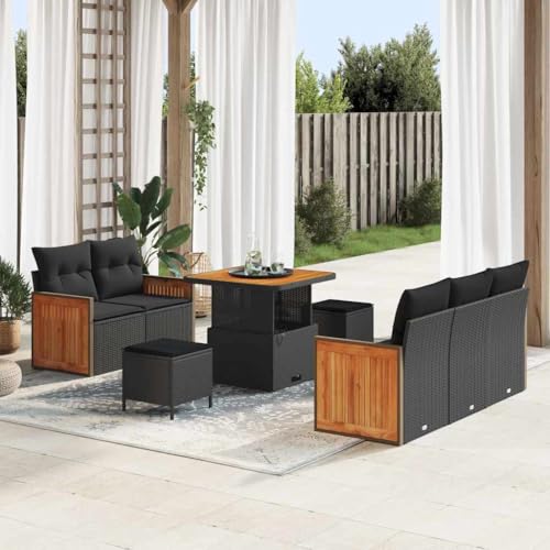 INLIFE Garten-Sofa-Set mit Kissen 8 pcs Schwarz 80 x 80 x 71 cm,Möbel,Gartenmöbel,Gartensitzmöbel,Gartensofas,Schwarz,63.2 KG,3363244 INLIFE Garten-Sofa-Set mit Kissen 8 pcs Schwarz 80 x 80 x 71 cm,Möbel,Gartenmöbel,Gartensitzmöbel,Gartensofas,Schwarz,63.2 KG,3363244 von INLIFE
