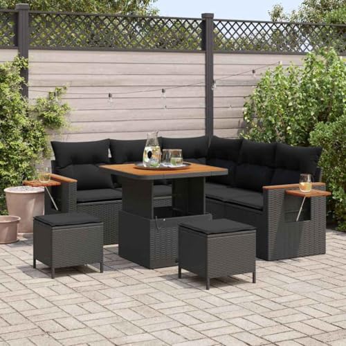 INLIFE Garten-Sofa-Set mit Kissen 8 pcs Schwarz 80 x 80 x 71 cm,Möbel,Gartenmöbel,Gartensitzmöbel,Gartensofas,Schwarz,66.6 KG,3363169 INLIFE Garten-Sofa-Set mit Kissen 8 pcs Schwarz 80 x 80 x 71 cm,Möbel,Gartenmöbel,Gartensitzmöbel,Gartensofas,Schwarz,66.6 KG,3363169 von INLIFE
