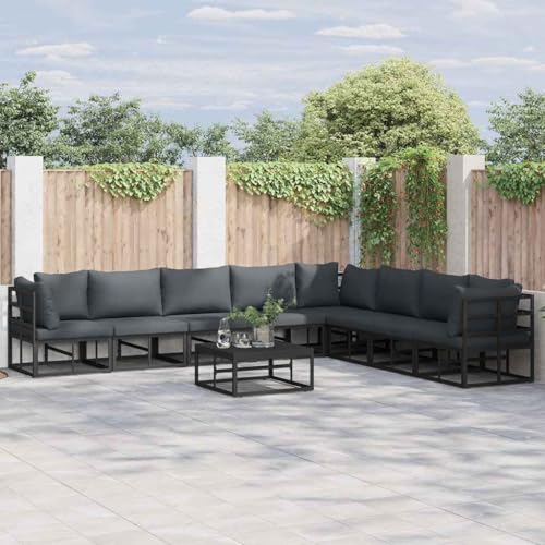 INLIFE Garten-Sofa-Set mit Kissen 8 pcs Schwarz Aluminium,Möbel,Gartenmöbel,Gartenmöbel-Sets,Schwarz,80 KG,3378874 INLIFE Garten-Sofa-Set mit Kissen 8 pcs Schwarz Aluminium,Möbel,Gartenmöbel,Gartenmöbel-Sets,Schwarz,80 KG,3378874 von INLIFE