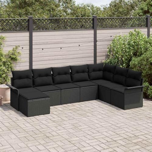 INLIFE Garten-Sofa-Set mit Kissen 8 pcs Schwarz Poly Rattan,Möbel,Gartenmöbel,Gartenmöbel-Sets,Schwarz,60 KG,3345483 INLIFE Garten-Sofa-Set mit Kissen 8 pcs Schwarz Poly Rattan,Möbel,Gartenmöbel,Gartenmöbel-Sets,Schwarz,60 KG,3345483 von INLIFE
