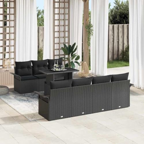 INLIFE Garten-Sofa-Set mit Kissen 8 pcs Schwarz Poly Rattan,Möbel,Gartenmöbel,Gartenmöbel-Sets,Schwarz,73.4 KG,3356966 INLIFE Garten-Sofa-Set mit Kissen 8 pcs Schwarz Poly Rattan,Möbel,Gartenmöbel,Gartenmöbel-Sets,Schwarz,73.4 KG,3356966 von INLIFE