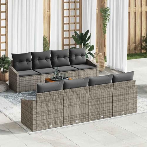 INLIFE Garten-Sofa-Set mit Kissen 9 pcs Grau Poly Rattan,Möbel,Gartenmöbel,Gartenmöbel-Sets,Grau,68.8 KG,3347804 INLIFE Garten-Sofa-Set mit Kissen 9 pcs Grau Poly Rattan,Möbel,Gartenmöbel,Gartenmöbel-Sets,Grau,68.8 KG,3347804 von INLIFE