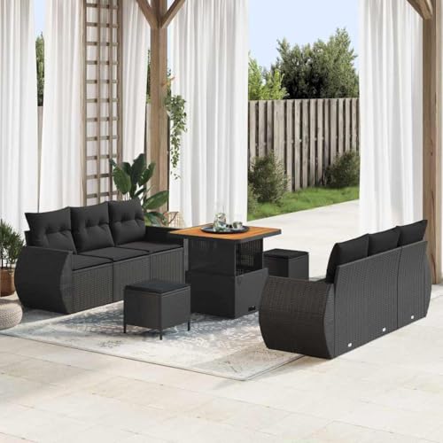 INLIFE Garten-Sofa-Set mit Kissen 9 pcs Schwarz 80 x 80 x 71 cm,Möbel,Gartenmöbel,Gartensitzmöbel,Gartensofas,Schwarz,76.4 KG,3363774 INLIFE Garten-Sofa-Set mit Kissen 9 pcs Schwarz 80 x 80 x 71 cm,Möbel,Gartenmöbel,Gartensitzmöbel,Gartensofas,Schwarz,76.4 KG,3363774 von INLIFE