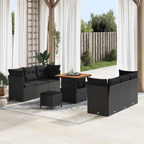 INLIFE Garten-Sofa-Set mit Kissen 9 pcs Schwarz 80 x 80 x 71 cm,Möbel,Gartenmöbel,Gartensitzmöbel,Gartensofas,Schwarz,77.2 KG,3363384 INLIFE Garten-Sofa-Set mit Kissen 9 pcs Schwarz 80 x 80 x 71 cm,Möbel,Gartenmöbel,Gartensitzmöbel,Gartensofas,Schwarz,77.2 KG,3363384 von INLIFE