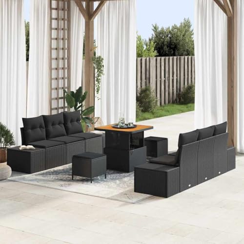 INLIFE Garten-Sofa-Set mit Kissen 9 pcs Schwarz 80 x 80 x 71 cm,Möbel,Gartenmöbel,Gartensitzmöbel,Gartensofas,Schwarz,79.6 KG,3364684 INLIFE Garten-Sofa-Set mit Kissen 9 pcs Schwarz 80 x 80 x 71 cm,Möbel,Gartenmöbel,Gartensitzmöbel,Gartensofas,Schwarz,79.6 KG,3364684 von INLIFE