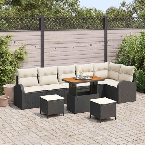 INLIFE Garten-Sofa-Set mit Kissen 9 pcs Schwarz Poly Rattan,Möbel,Gartenmöbel,Gartenmöbel-Sets,Schwarz,66.6 KG,3362415 INLIFE Garten-Sofa-Set mit Kissen 9 pcs Schwarz Poly Rattan,Möbel,Gartenmöbel,Gartenmöbel-Sets,Schwarz,66.6 KG,3362415 von INLIFE