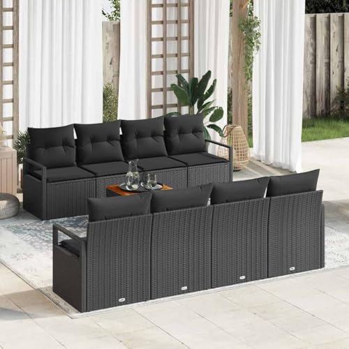 INLIFE Garten-Sofa-Set mit Kissen 9 pcs Schwarz Poly Rattan,Möbel,Gartenmöbel,Gartenmöbel-Sets,Schwarz,67.4 KG,3347681 INLIFE Garten-Sofa-Set mit Kissen 9 pcs Schwarz Poly Rattan,Möbel,Gartenmöbel,Gartenmöbel-Sets,Schwarz,67.4 KG,3347681 von INLIFE