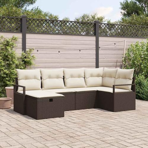 INLIFE Garten-Sofa-Set mit Kissen mit Speicher 6 pcs Braun Poly Rattan,Möbel,Gartenmöbel,Gartenmöbel-Sets,Braun,50 KG,3360509 INLIFE Garten-Sofa-Set mit Kissen mit Speicher 6 pcs Braun Poly Rattan,Möbel,Gartenmöbel,Gartenmöbel-Sets,Braun,50 KG,3360509 von INLIFE