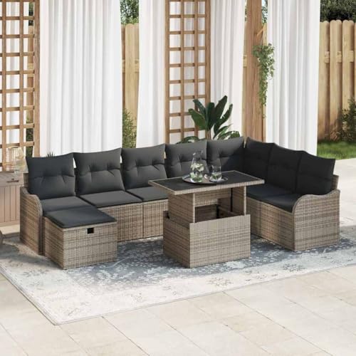 INLIFE Garten-Sofa-Set mit Kissen mit Speicher 9 pcs Grau Poly Rattan,Möbel,Gartenmöbel,Gartenmöbel-Sets,Grau,78.5 KG,3359736 INLIFE Garten-Sofa-Set mit Kissen mit Speicher 9 pcs Grau Poly Rattan,Möbel,Gartenmöbel,Gartenmöbel-Sets,Grau,78.5 KG,3359736 von INLIFE