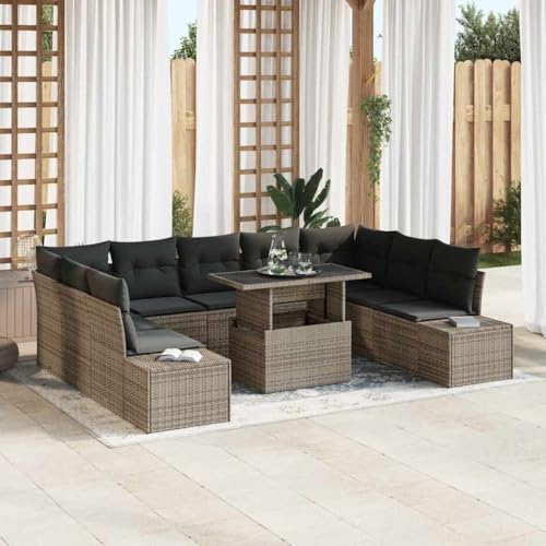 INLIFE Garten-Sofa-Set mit Speicher 10 pcs Grau Poly Rattan,Möbel,Gartenmöbel,Gartenmöbel-Sets,Grau,97.8 KG,3357982 INLIFE Garten-Sofa-Set mit Speicher 10 pcs Grau Poly Rattan,Möbel,Gartenmöbel,Gartenmöbel-Sets,Grau,97.8 KG,3357982 von INLIFE