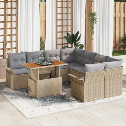 INLIFE Garten-Sofa-Set mit Speicher 9 pcs Beige Poly Rattan,Möbel,Gartenmöbel,Gartenmöbel-Sets,Beige,84.1 KG,3358051 INLIFE Garten-Sofa-Set mit Speicher 9 pcs Beige Poly Rattan,Möbel,Gartenmöbel,Gartenmöbel-Sets,Beige,84.1 KG,3358051 von INLIFE