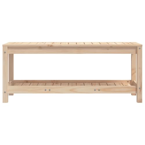 INLIFE Gartenbank 108x35x45 cm Massivholz Kiefer,Möbel,Gartenmöbel,Gartensitzmöbel,Gartenbänke,Braun,9.87 KG,832382 von INLIFE