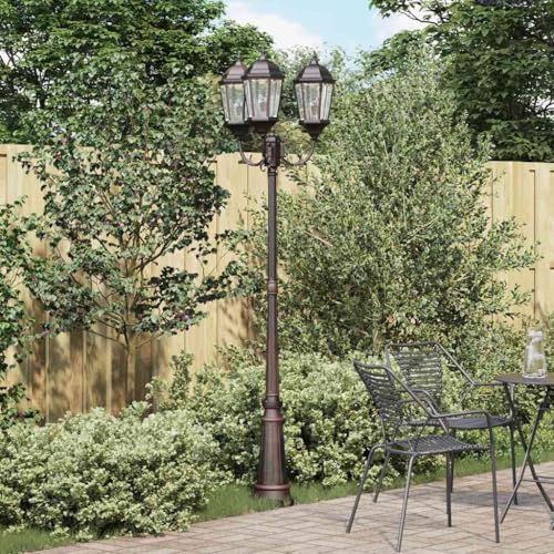 INLIFE Gartenlicht Bronzefarben 235 cm Aluminium,Heim & Garten,Beleuchtung,Außenbeleuchtung,Bronzefarben,10.61 KG,42000335 von INLIFE