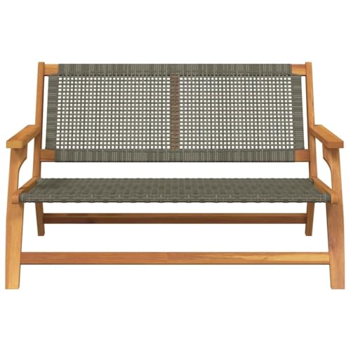 INLIFE Gartenmöbel Grau 122 x 78 x 73cm Massivholz Akazie,Möbel,Gartenmöbel,Gartensitzmöbel,Gartenstühle,Grau,13 KG,367820 von INLIFE