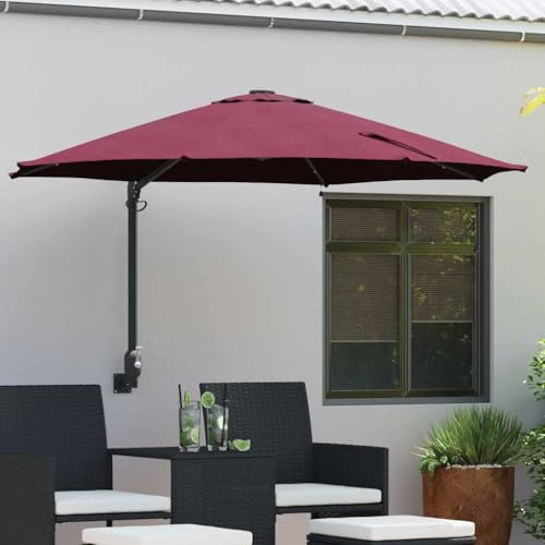 INLIFE Gartenparasol Rot und Schwarz 248 x 248 x 148 cm,Heim & Garten,Rasen & Garten,Garten & Balkon,Sonnenschirme & Sonnenschutze,Rot,9.15 KG,42003247 von INLIFE