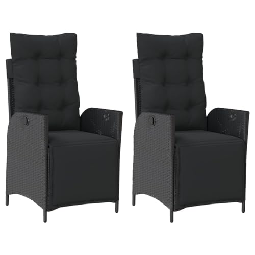 INLIFE Gartensessel mit Fußteil 2 STK. Verstellbar Schwarz Poly Rattan,Möbel,Gartenmöbel,Gartensitzmöbel,Gartenstühle,Schwarz,21.6 KG,365289 INLIFE Gartensessel mit Fußteil 2 STK. Verstellbar Schwarz Poly Rattan,Möbel,Gartenmöbel,Gartensitzmöbel,Gartenstühle,Schwarz,21.6 KG,365289 von INLIFE