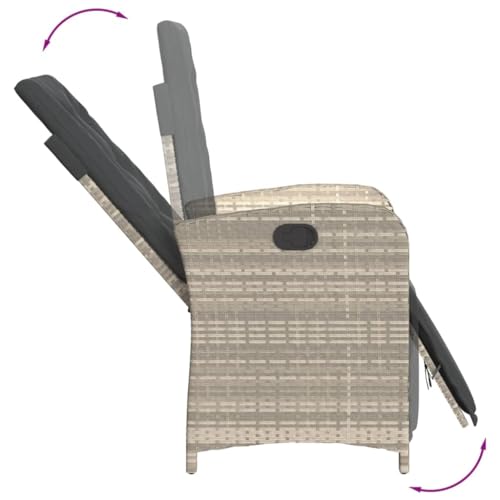 INLIFE Gartensessel mit Fußteil 2Stk. Verstellbar Hellgrau Poly Rattan,Möbel,Gartenmöbel,Gartensitzmöbel,Gartenstühle,Grau,21 KG,365198 INLIFE Gartensessel mit Fußteil 2Stk. Verstellbar Hellgrau Poly Rattan,Möbel,Gartenmöbel,Gartensitzmöbel,Gartenstühle,Grau,21 KG,365198 von INLIFE