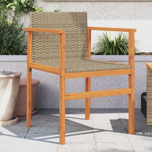 INLIFE Gartenstühle 2 STK. Beige Poly Rattan und Massivholz,Möbel,Gartenmöbel,Gartensitzmöbel,Gartenstühle,Beige,10.6 KG,368710 INLIFE Gartenstühle 2 STK. Beige Poly Rattan und Massivholz,Möbel,Gartenmöbel,Gartensitzmöbel,Gartenstühle,Beige,10.6 KG,368710 von INLIFE