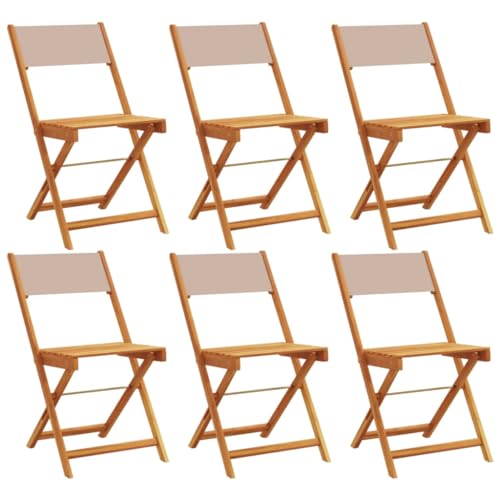 INLIFE Gartenstühle 6 STK. Klappbar Taupe Stoff und Massivholz,Möbel,Gartenmöbel,Gartensitzmöbel,Gartenstühle,Taupe,29.4 KG,3214617 INLIFE Gartenstühle 6 STK. Klappbar Taupe Stoff und Massivholz,Möbel,Gartenmöbel,Gartensitzmöbel,Gartenstühle,Taupe,29.4 KG,3214617 von INLIFE