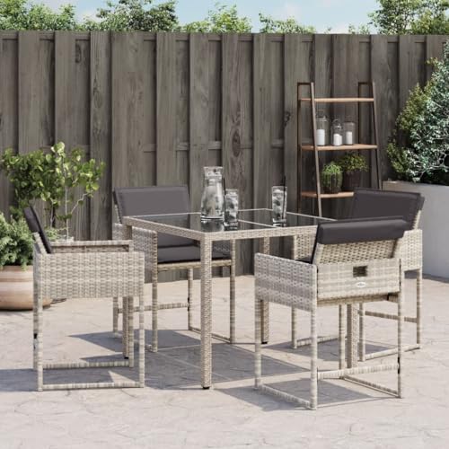 INLIFE Gartenstühle mit Kissen 4 STK. Hellgrau Poly Rattan,Möbel,Gartenmöbel,Gartensitzmöbel,Gartenstühle,Grau,22 KG,4007480 INLIFE Gartenstühle mit Kissen 4 STK. Hellgrau Poly Rattan,Möbel,Gartenmöbel,Gartensitzmöbel,Gartenstühle,Grau,22 KG,4007480 von INLIFE