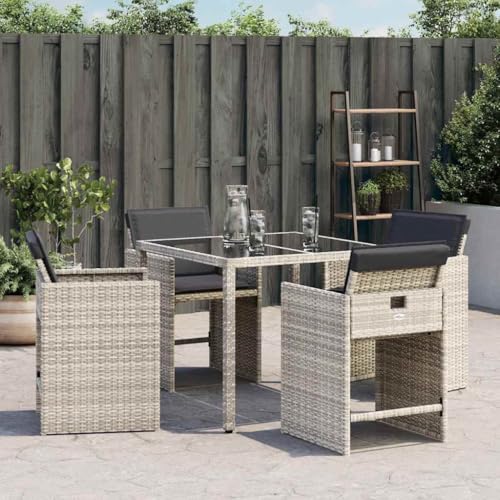 INLIFE Gartenstühle mit Kissen 4 STK. Hellgrau Poly Rattan,Möbel,Gartenmöbel,Gartensitzmöbel,Gartenstühle,Grau,27.7 KG,364988 INLIFE Gartenstühle mit Kissen 4 STK. Hellgrau Poly Rattan,Möbel,Gartenmöbel,Gartensitzmöbel,Gartenstühle,Grau,27.7 KG,364988 von INLIFE