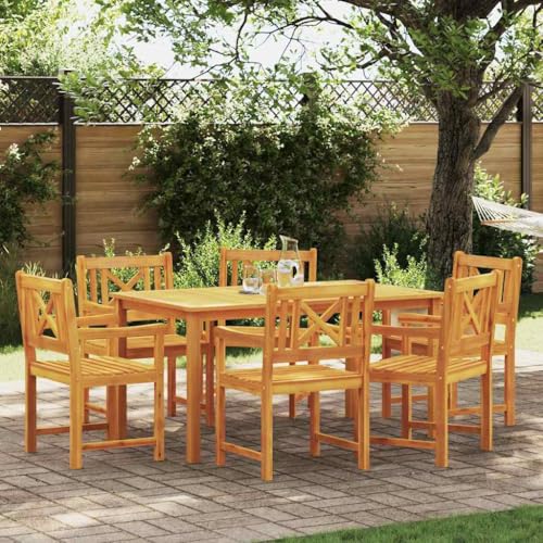 INLIFE Gartenstuhl 6 pcs Braun 56 x 56 x 90cm Massivholz Akazie,Möbel,Gartenmöbel,Gartensitzmöbel,Gartenstühle,Braun,53.4 KG,3324847 von INLIFE