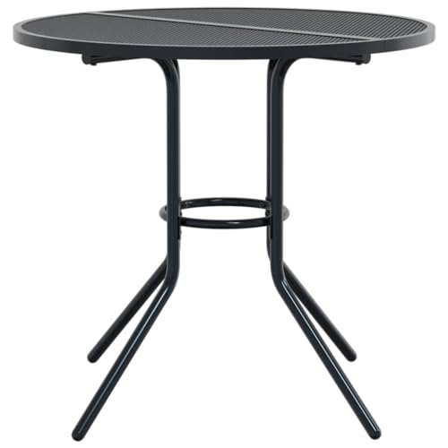 INLIFE Gartenstuhl-Set 3-TLG. Stapelbar Pulverbeschichteter Stahl,Möbel,Gartenmöbel,Gartenmöbel-Sets,Anthrazit,21.9 KG,3283756 von INLIFE