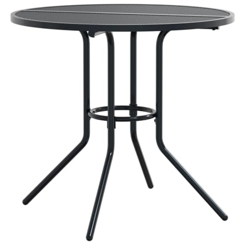 INLIFE Gartenstuhl-Set 3-TLG. Stapelbar Pulverbeschichteter Stahl,Möbel,Gartenmöbel,Gartenmöbel-Sets,Anthrazit,24.55 KG,3283768 von INLIFE