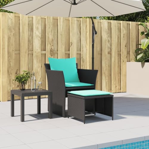 INLIFE Gartenstuhl mit Fußhocker Schwarz Poly Rattan,Möbel,Gartenmöbel,Gartenmöbel-Sets,Schwarz,12.6 KG,368624 INLIFE Gartenstuhl mit Fußhocker Schwarz Poly Rattan,Möbel,Gartenmöbel,Gartenmöbel-Sets,Schwarz,12.6 KG,368624 von INLIFE